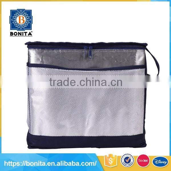 Wholesale big capacity silver camping 600d lunch cooler bag insulated