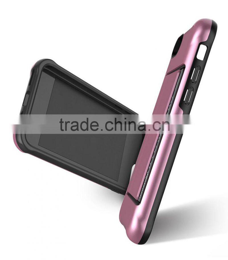 Back Card Mobile Phone case Double Layer PC case for Apple iPhone 7 (4.7")