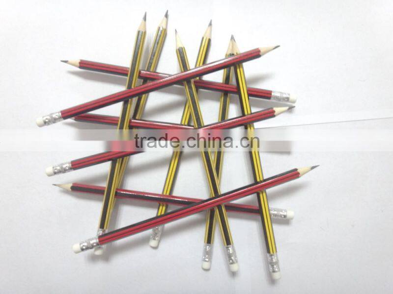 Hexgonal strip HB pencil with eraser