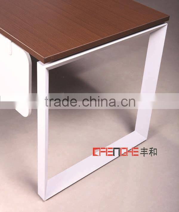 Wood office furniture l shape office table side table design
