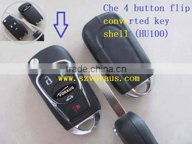 High quality Che 4 button flip converted key shell (HU100)