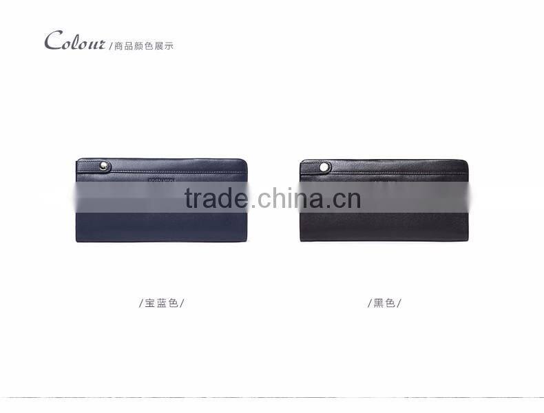 dark blue men leather wallet with coin pocket wholesale men purse