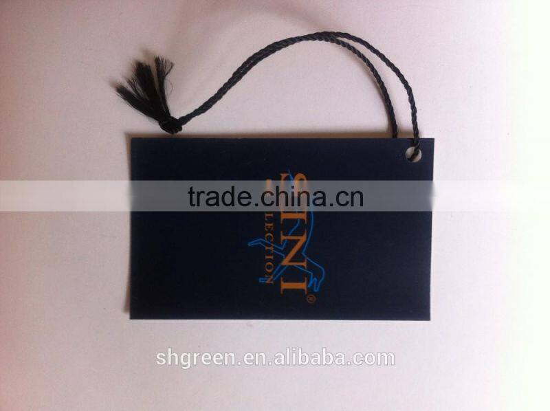 printing gold color logo garment hangtag
