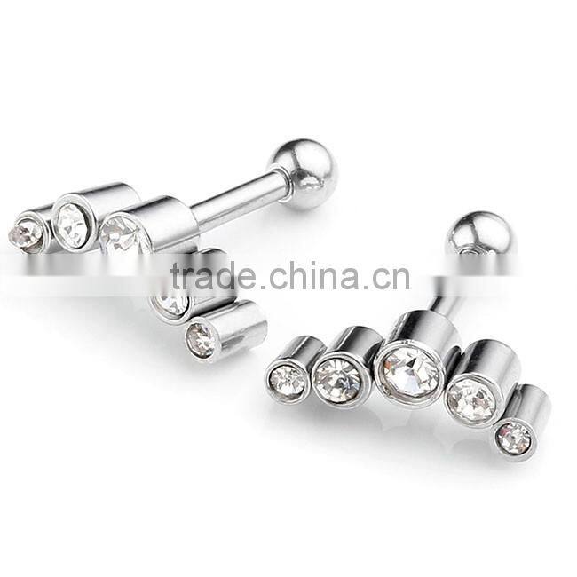 The fresh tunnel plugs stainless steel ear cartilage earrings jewelry fashion earrings