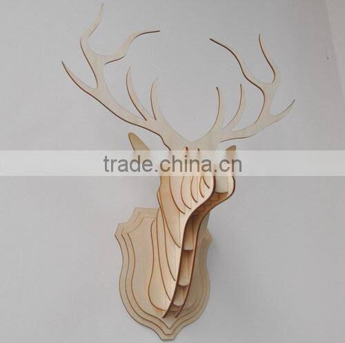 wood veneer shapes, wooden deer head