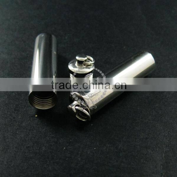 10x45mm 316L stainless steel perfume tube box screw top wish vial pendant charm DIY jewelry supplies 1820248