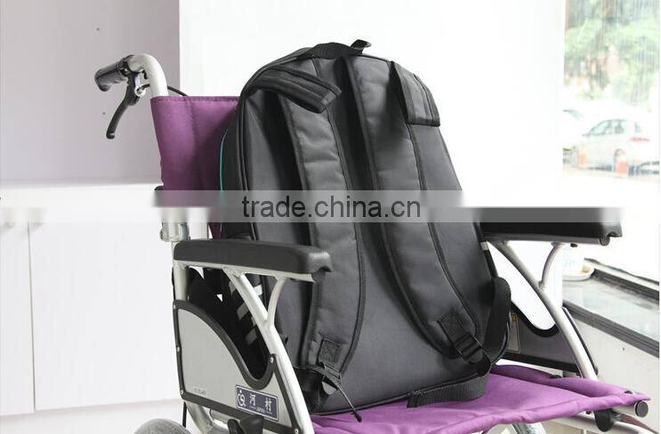 Topmedi Large Storage Luxury Wheelchair 2 in 1 Back Pack Bag with Padded Loop for Handicapped