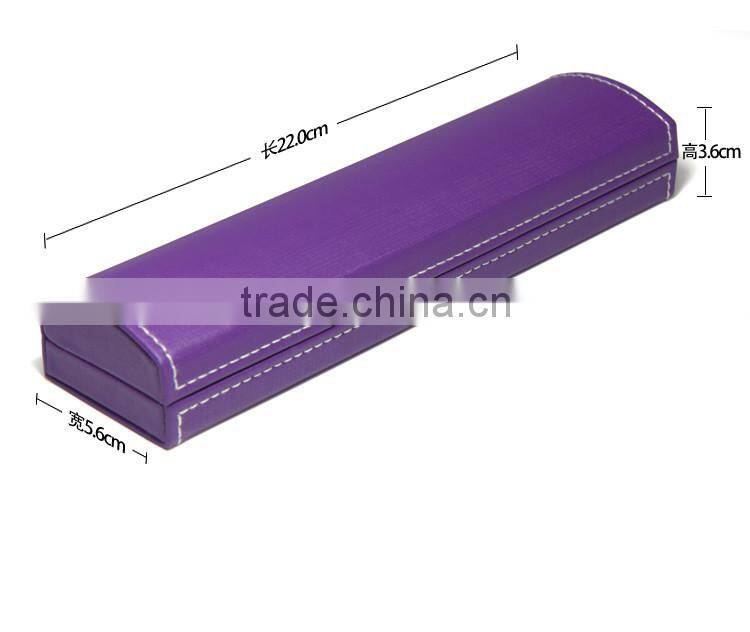 Purple Arc-shaped PU jewelry Case Gift box For gem Wholesale