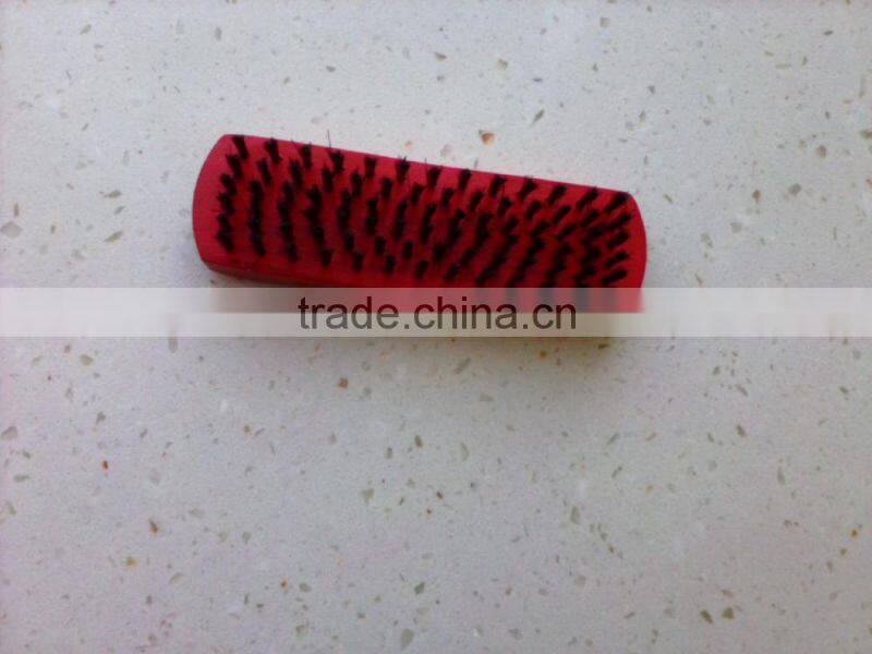 red color Maple wood made shoe brushes hot sell in Korea