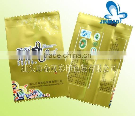 back center sealed plastic tea bag