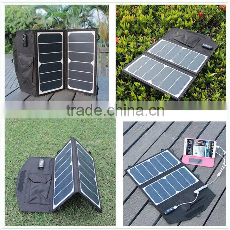 13W foldable sunpower solar cell solar phone charger