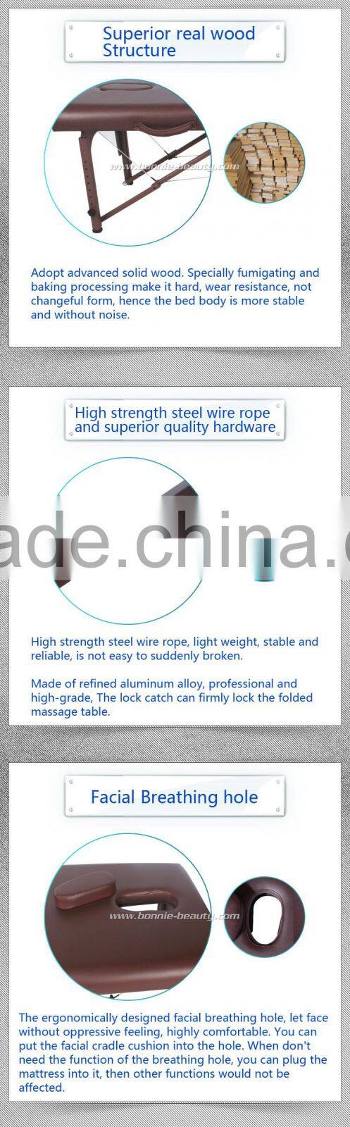 The simple beauty portable modern PU Leather massage beds with carry bag on sale