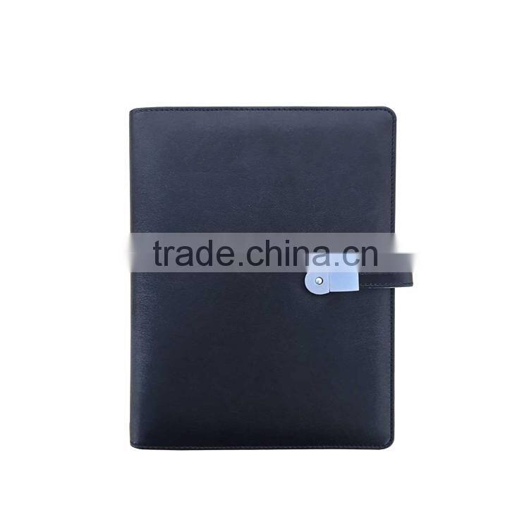 Wholesale A5 Size High Quality PU Leather Notebook with USB Flash Drive