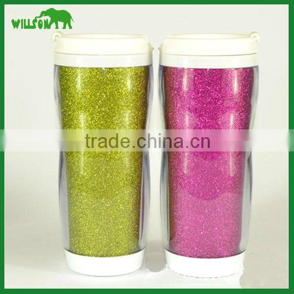 14 ounce coffee collector tumbler, thermal coffee travel mug,400ml double wall tumbler