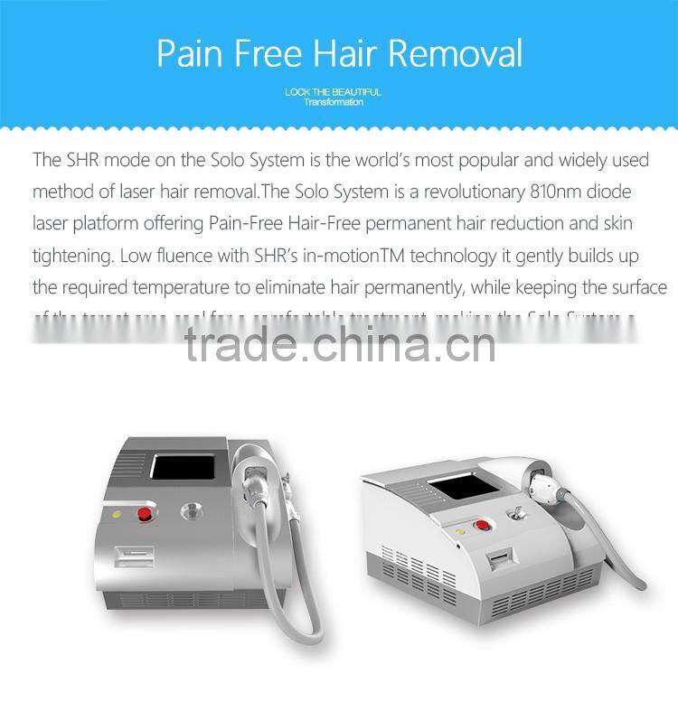2016 Simply & easy operation Ipl + e-light+ SHR 3 in 1 Mini Hair removal beauty machine in cheap price ipl shr SR HR factory
