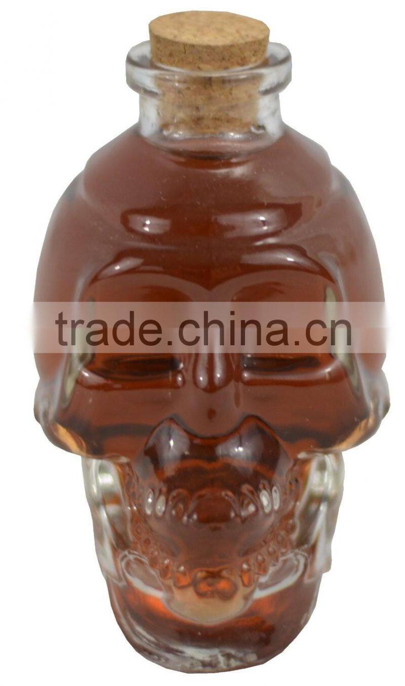 skull glass bottle for wine glass liquor bottle skeleton bottle