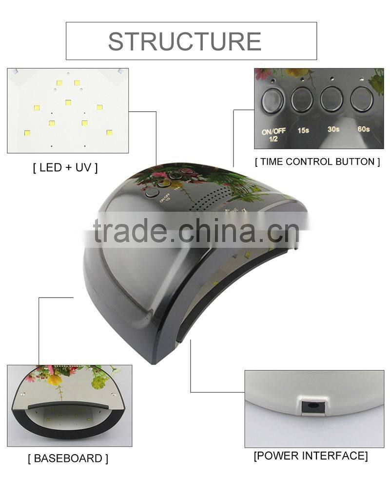 Professional nail art salon use 24W 48W sensor gel nail curing lamp
