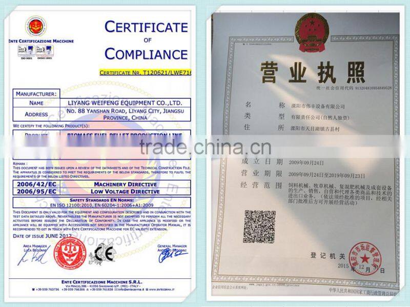 Efficient complete wood pellet production line, 1T/H to 4T/H wood pellet line