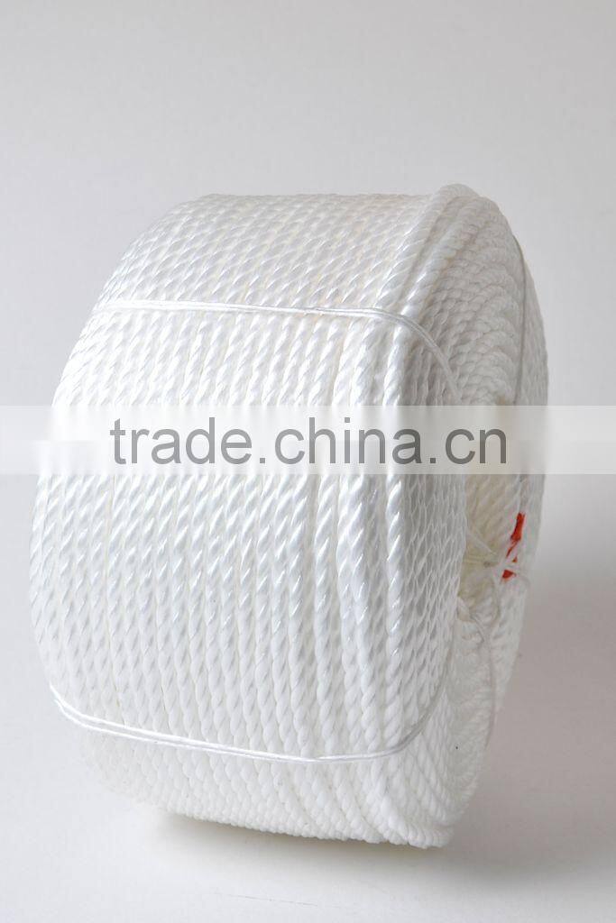 Coloured polypropylene rope available in white, black, red, green, yellow and orange