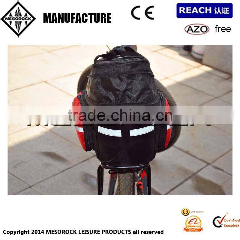 Extensible Bike Cycling Rear Seat Carrier Bag Pannier Quick Release