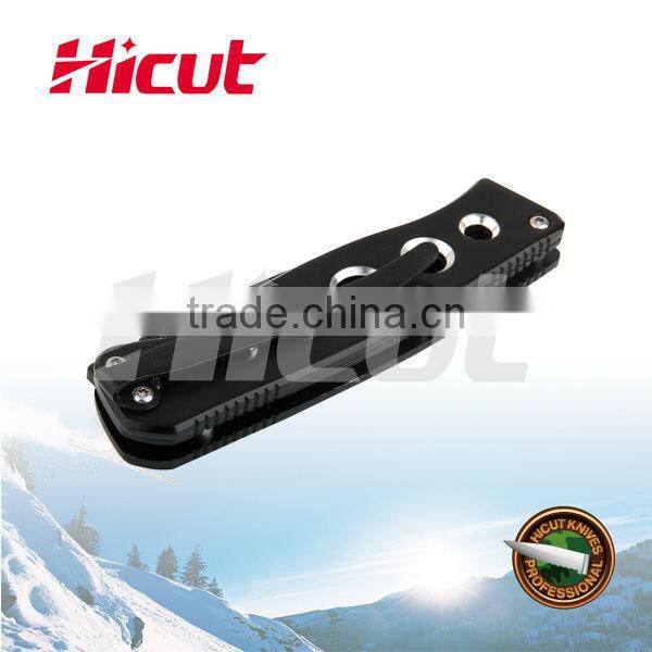 Black Coating Blade Liner Lock Folding Knife, Camping Knife With Clip