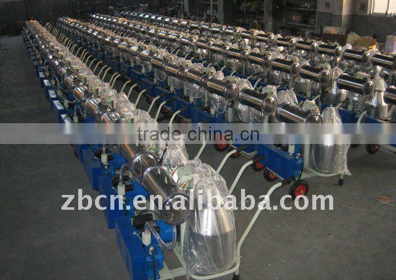 double barrels vacuum pump type milking machine