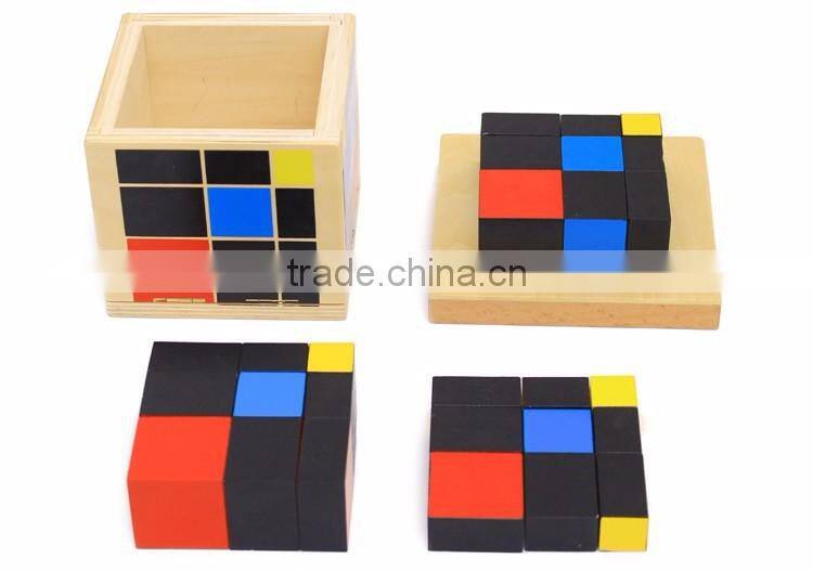 Preschool Training Learning Toys Montessori Trinomial Cube Math education