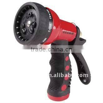 50FT coil garden hose with 2-function nozzle