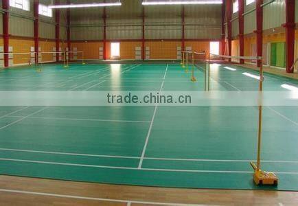 competitive price PVC flooring Indoor synthetic badminton court flooring