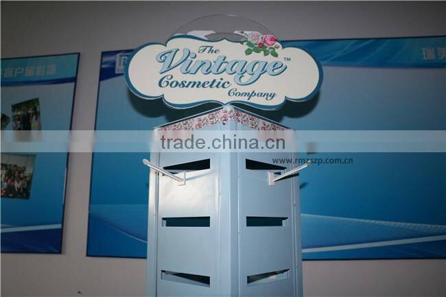 2016 Latest Revolving Slat wall Display Rack With Hooks