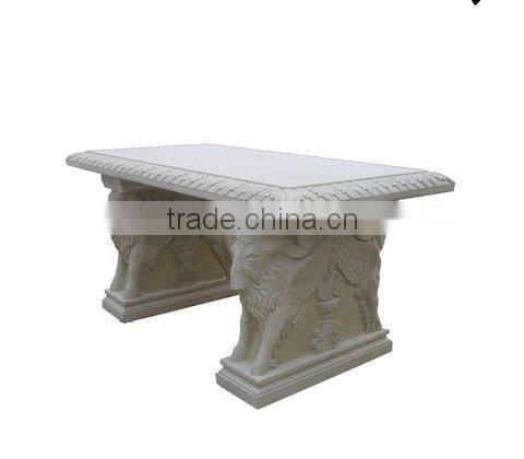 Handcarving marble bench
