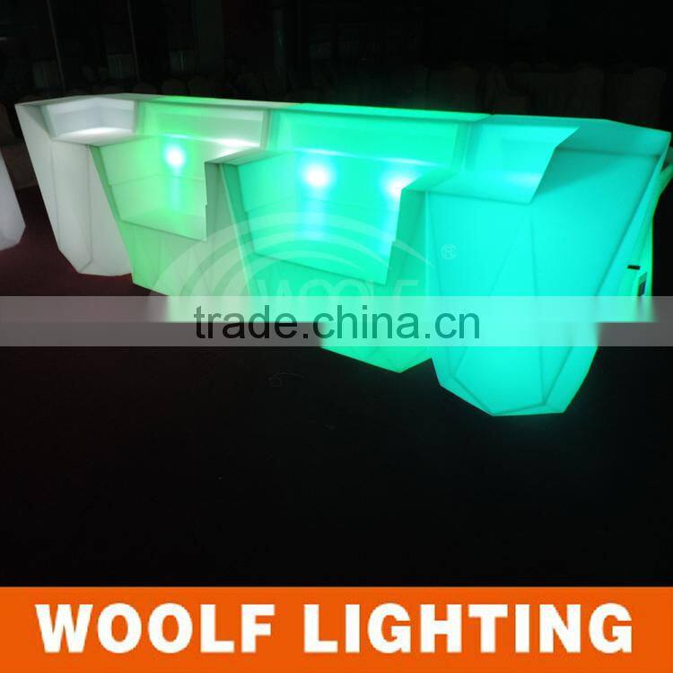 2015 hot !!!RGB Color changing rechargeable outdoor waterproof led bar table
