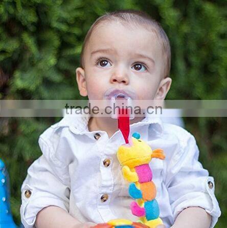 Soft Plush Toy with Detachable Silicone Baby Pacifier