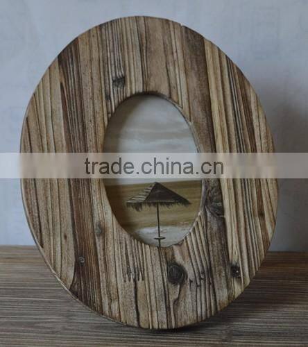 Natural wooden oval photo picture frames in different size