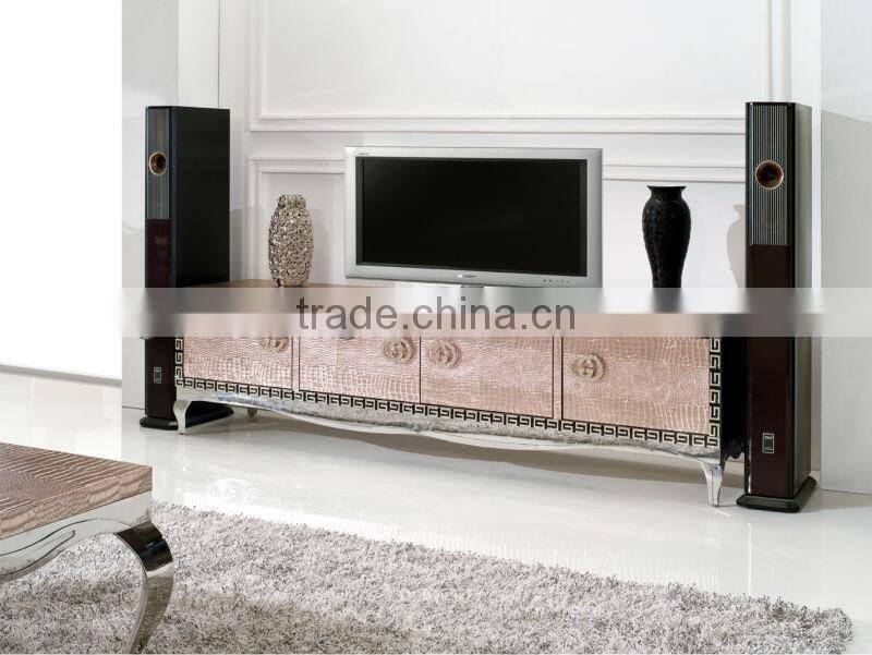 modern design wooden lcd tv stand high glossy tempered glass top tv cabinet E353