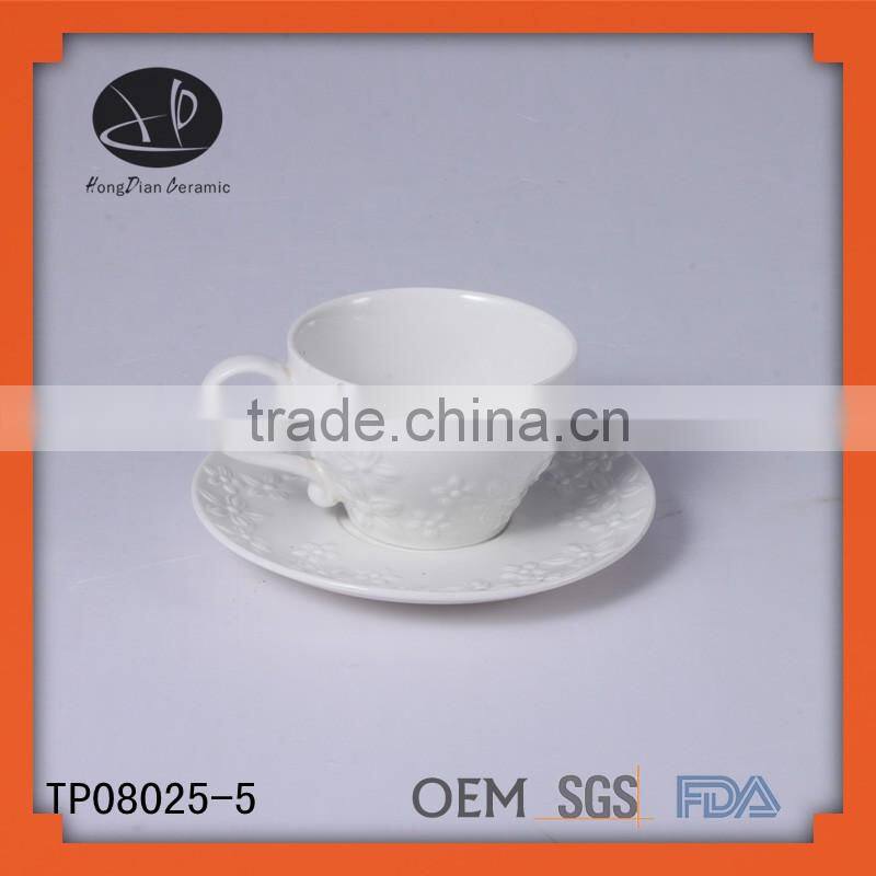 hotel arabic coffee sets for banquet, ceramic embossed tableware set,China homeware
