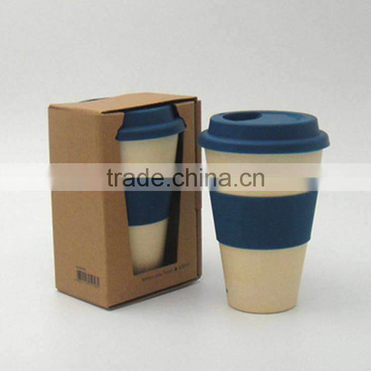 Beautiful Biodegradable Christmas Bamboo cup 400ml