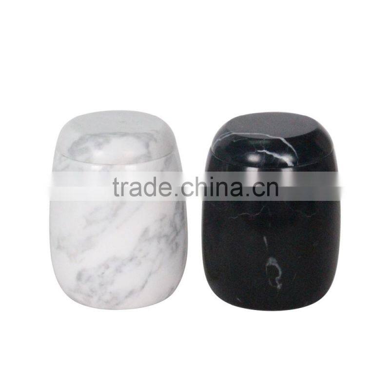 Classic home decoration carrara marble jar for storage