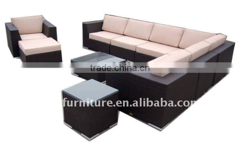 Good quality high end sofa Garden L shape sofa with side table