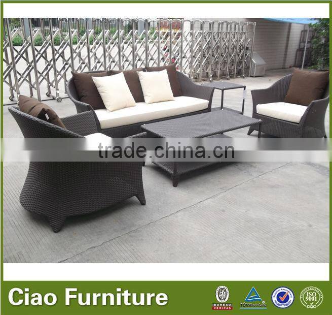 fashional garden wicker sofa set outdoor rattan table and chair