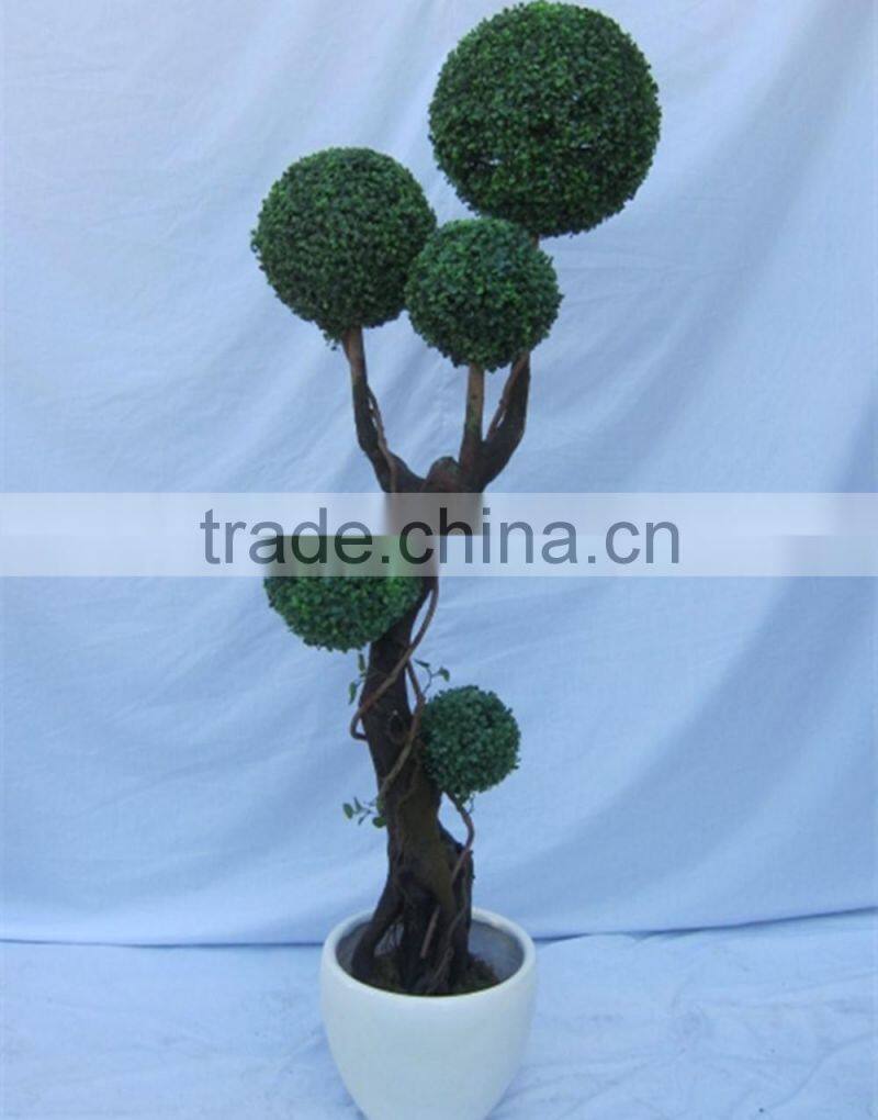 2016 hxplant artificial topiary boxwood spiral artificial bonsai trees