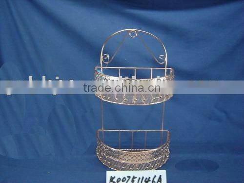 Cuprous steel wire semicircle home storage hanging basket