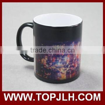 Popular design sublimation 11oz full color changing coffee cup