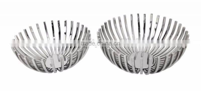 silver bowl gold plated leaf metal bowl