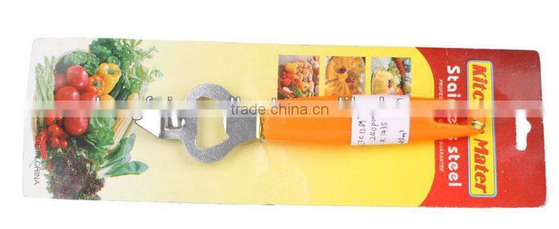 stainless steel wall mount bottle opener with plastic handle