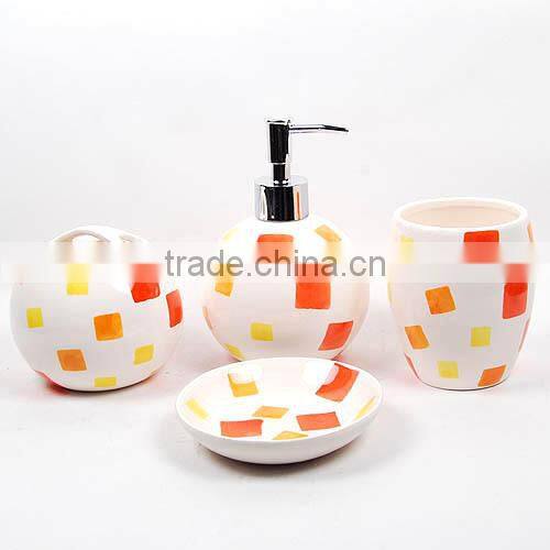 ceramic bathroom set round shape wholesale