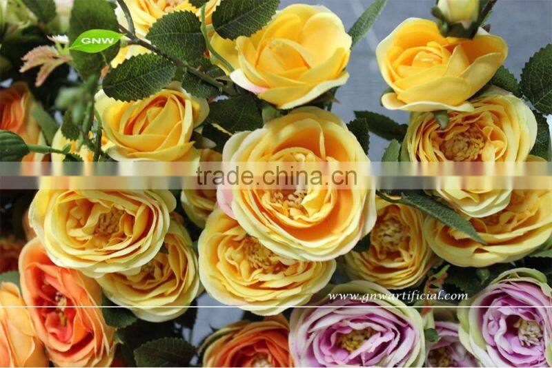 GNW FL-RS94-M-7CM High quality cheap Long stem artificial flower rose yellow for sale