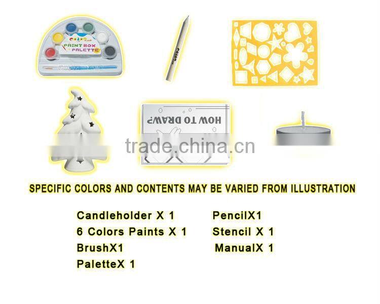 factory DIY Coloring Christmas Tree Candleholder