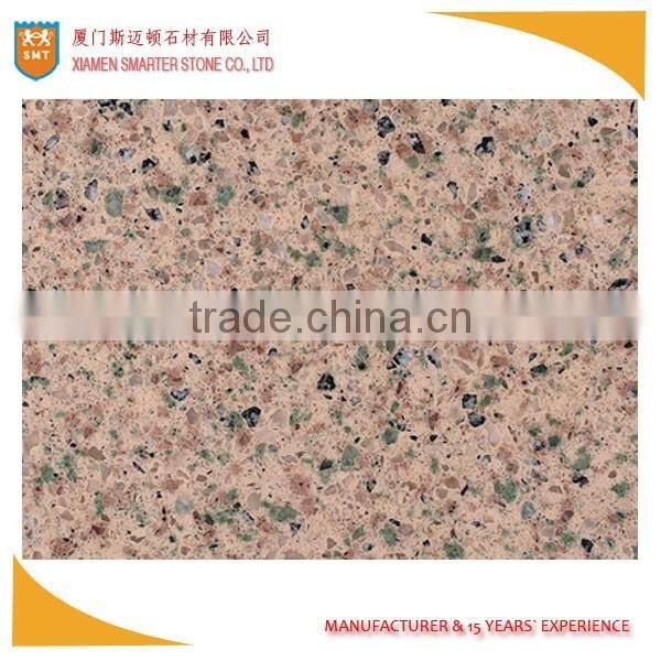 China Yellow Artificial Quartz Stone Slab