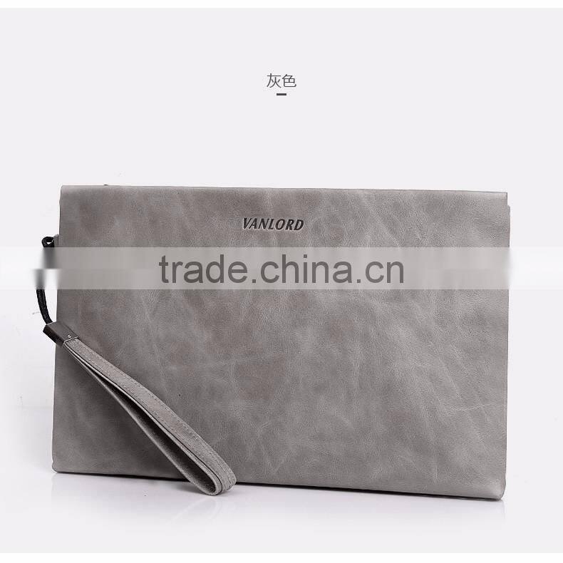 Genuine Leather Men's Wallet Clutch Bags Money phone Bags For Men Purse
